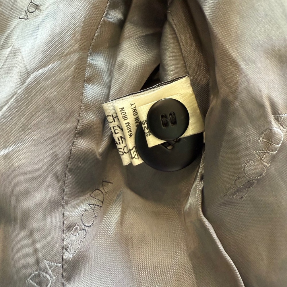 Escada by Margaretha Ley Vintage Houndstooth Wool Blazer Jacket Velvet Collar 40 - Picture 13 of 14